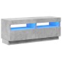 Mueble de TV con luces LED gris hormigón 100x35x40 cm en Muebles TV | Comprar online en Foro24