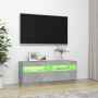 Mueble de TV con luces LED gris hormigón 100x35x40 cm en Muebles TV | Comprar online en Foro24