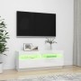 Mueble de TV con luces LED blanco brillante 100x35x40 cm en Muebles TV | Comprar online en Foro24