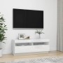 Mueble de TV con luces LED blanco brillante 100x35x40 cm en Muebles TV | Comprar online en Foro24