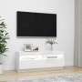 Mueble de TV con luces LED blanco brillante 100x35x40 cm en Muebles TV | Comprar online en Foro24