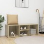 Banco zapatero de contrachapada color roble 105x35x35 cm