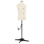 Maniquí de sastre ajustable hombre color crema talla 37-45 de vidaXL, Galanes de noche - Ref: Foro24-288493, Precio: 212,92 €...