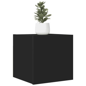 Mueble de salón de pared negro 30,5x30x30 cm