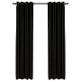 Blackout curtain with linen look eyelets 2 pieces anthracite 140x225 cm by vidaXL, Curtains and curtains - Ref: Foro24-321161...