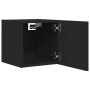 Mueble de salón de pared negro 30,5x30x30 cm