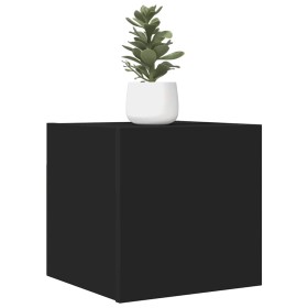 Muebles de salón de pared 2 uds negro 30,5x30x30 cm