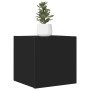 Muebles de salón de pared 2 uds negro 30,5x30x30 cm