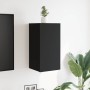 Muebles de salón de pared 2 uds negro 30,5x30x30 cm