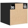 Muebles de salón de pared 2 uds negro 30,5x30x30 cm