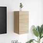 Muebles de salón de pared 2 uds roble Sonoma 30,5x30x30 cm