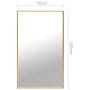 Goldener Spiegel 100x60 cm von vidaXL, Spiegel - Ref: Foro24-322749, Preis: 74,92 €, Rabatt: %