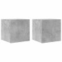 Muebles de salón de pared 2 uds gris hormigón 30,5x30x30 cm