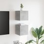 Muebles de salón de pared 2 uds gris hormigón 30,5x30x30 cm