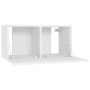 Muebles colgantes de TV 2 unidades blanco 60x30x30 cm en Muebles TV | Comprar online en Foro24