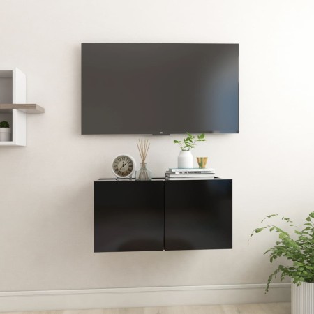 Mueble de TV colgante negro 60x30x30 cm en Muebles TV | Comprar online en Foro24