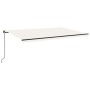 Manuelle einziehbare Markise mit cremefarbenem LED-Licht 500x300 cm von vidaXL, Markisen - Ref: Foro24-3069142, Preis: 431,61...