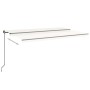 Manuelle einziehbare Markise mit cremefarbenem LED-Licht 500x300 cm von vidaXL, Markisen - Ref: Foro24-3069142, Preis: 431,61...