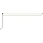 Manual retractable awning with LED light cream 500x300 cm by vidaXL, Awnings - Ref: Foro24-3069142, Price: 423,55 €, Discount: %
