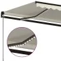 Manual retractable awning with LED light cream 500x300 cm by vidaXL, Awnings - Ref: Foro24-3069142, Price: 423,55 €, Discount: %
