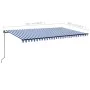 Manuell einziehbare Markise mit blauer und weißer LED 500x300 cm von vidaXL, Markisen - Ref: Foro24-3069141, Preis: 398,79 €,...