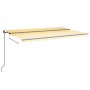 Manuell einziehbare Markise mit gelbem und weißem LED-Licht 500 x 300 cm von vidaXL, Markisen - Ref: Foro24-3069143, Preis: 3...