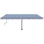 Toldo manual retráctil con LED azul y blanco 500x300 cm by vidaXL, Awnings - Ref: Foro24-3069781, Price: 529,28 €, Discount: %