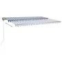 Toldo manual retráctil con LED azul y blanco 500x300 cm by vidaXL, Awnings - Ref: Foro24-3069781, Price: 529,28 €, Discount: %