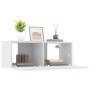 Muebles para TV 2 uds madera de ingeniería blanco 80x30x30 cm
