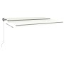 Manual retractable awning with cream LED light 500x300 cm by vidaXL, Awnings - Ref: Foro24-3069782, Price: 557,48 €, Discount: %