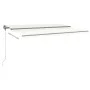 Manuell einziehbare Markise mit cremefarbenem LED-Licht 500 x 300 cm von vidaXL, Markisen - Ref: Foro24-3069782, Preis: 548,6...