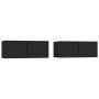 Muebles para TV 2 uds madera contrachapada negro 80x30x30 cm