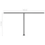 Manuell einziehbare Markise mit cremefarbenem LED-Licht 500 x 300 cm von vidaXL, Markisen - Ref: Foro24-3069782, Preis: 548,6...
