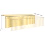 Manual retractable awning with blinds and yellow and white LED 5x3 m by vidaXL, Awnings - Ref: Foro24-3069463, Price: 390,07 ...