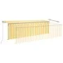 Manual retractable awning with blinds and yellow and white LED 5x3 m by vidaXL, Awnings - Ref: Foro24-3069463, Price: 444,75 ...