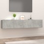 Muebles de TV 2 uds madera ingeniería gris hormigón 80x30x30 cm