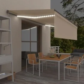Manuelle ausfahrbare Markise mit Jalousie und LED in Creme 5x3 m. von vidaXL, Markisen - Ref: Foro24-3069462, Preis: 462,44 €...