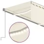 Toldo retráctil manual con persiana y LED crema 5x3 m de vidaXL, Toldos - Ref: Foro24-3069462, Precio: 462,40 €, Descuento: %