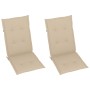 Silla mecedora con cojines madera maciza de acacia