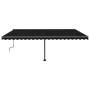 Manual retractable awning with LED anthracite gray 500x300 cm by vidaXL, Awnings - Ref: Foro24-3069784, Price: 720,98 €, Disc...