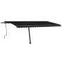 Manual retractable awning with LED anthracite gray 500x300 cm by vidaXL, Awnings - Ref: Foro24-3069784, Price: 720,98 €, Disc...