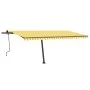 Manual retractable awning with yellow and white LED light 500x300 cm by vidaXL, Awnings - Ref: Foro24-3069783, Price: 537,69 ...
