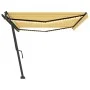 Manual retractable awning with yellow and white LED light 500x300 cm by vidaXL, Awnings - Ref: Foro24-3069783, Price: 537,69 ...