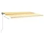 Manuelle einziehbare Markise mit gelbem und weißem LED-Licht 500x300 cm von vidaXL, Markisen - Ref: Foro24-3069783, Preis: 53...