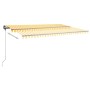 Manuelle einziehbare Markise mit gelbem und weißem LED-Licht 500x300 cm von vidaXL, Markisen - Ref: Foro24-3069783, Preis: 52...
