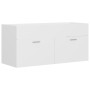 Armario para lavabo madera contrachapada blanco 100x38,5x46 cm