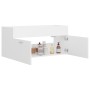 Armario para lavabo madera contrachapada blanco 100x38,5x46 cm