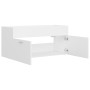 Armario para lavabo madera contrachapada blanco 100x38,5x46 cm