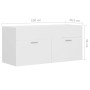 Armario para lavabo madera contrachapada blanco 100x38,5x46 cm