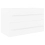 Armario para lavabo madera contrachapada blanco 80x38,5x48 cm